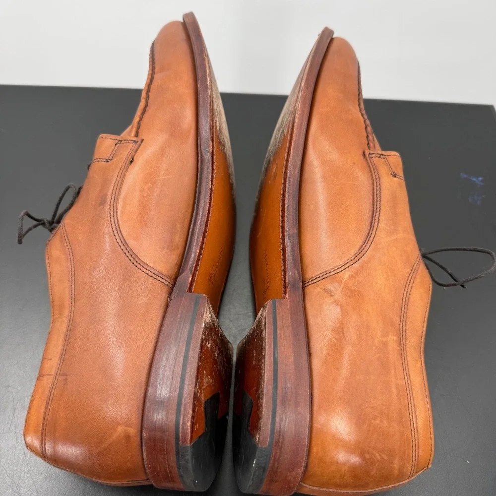 Allen Edmonds LaSalle Derby Mens 11.5 D Brown Good Split Toe Leather 3920